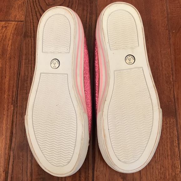 Girls BARBIE pink sparkle rubber sole ballet flats/ sneakers size 1/2 or 3/4 NE… - Picture 6 of 8